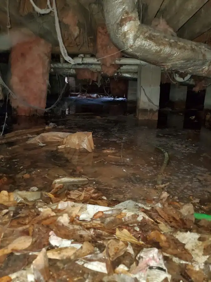 Crawl space flood assessment for Commercial Water Damage Restoration in Groveport